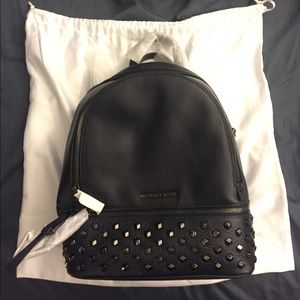 Michael Kors Midnight Blue Leather Backpack